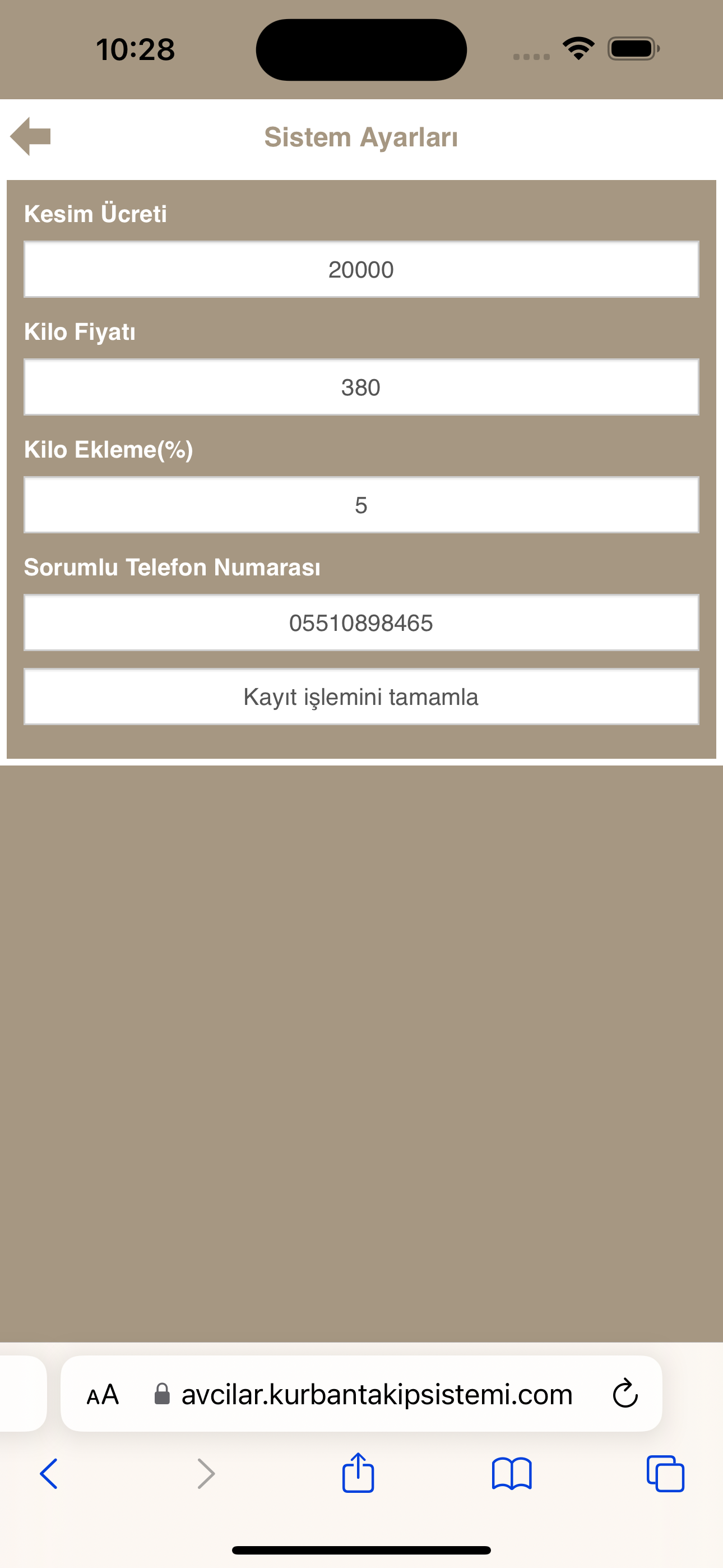 Admin - Ayarlar